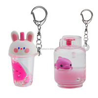 Porte-clés et support pour bouteille de sable mouvant avec ours flottant, pour filles, femmes, éducatif et relaxant, cadeau pour enseignant GAS TANK