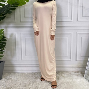 Abaya basique à manches longues très vendue, robe musulmane pour femmes 6435 # - Product Image 2