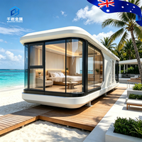 Maison capsule préfabriquée moderne, cabane modulaire en aluminium, mini-maison pour hôtel, complexe hôtelier, Airbnb, séjour en vacances