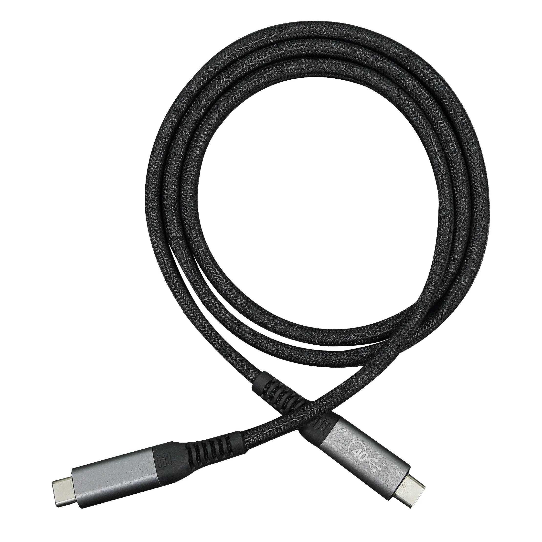 Kabel PD Tipe C ke Tipe C kabel PD USB4 GEN3 garis koaksial nilon jalinan kabel Data pengisian cepat kabel USB tipe-c 100w