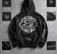 Sweat à capuche vintage de haute qualité, délavé par le soleil, avec impression sérigraphiée multicolore et lettres personnalisées, fermeture éclair, épaules tombantes, coupe ample, grammage lourd 400 g/m²