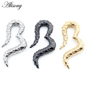 Wholesale Stainless Steel Fish Scale Pattern Ear Weights Heavy Expander Stretcher Plug Gauges Earrings Body Piercing Jewelry