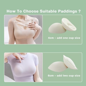 Inserti di alta qualità inserti imbottiti sul petto <span class=keywords><strong>coppe</strong></span> <span class=keywords><strong>Push</strong></span> <span class=keywords><strong>up</strong></span> reggiseni che da donna <span class=keywords><strong>coppe</strong></span> sul petto spugnetta reggiseno - Product Image 4
