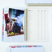 Agenda Personalizada 2025 2026 Ecológica de PVC con Logotipo en Dorado, Espiral, Papel A5, Organizador Diario, Semanal y Mensual, 80 Hojas, CMYK