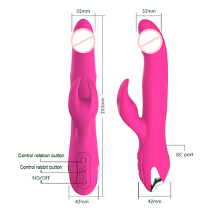 Y Love Frauen wasserdicht Silikon Adult Sex <span class=keywords><strong>Dildo</strong></span> 360 Rotation Kaninchen <span class=keywords><strong>Vibrator</strong></span> Zauberstab mit USB-Netzteil