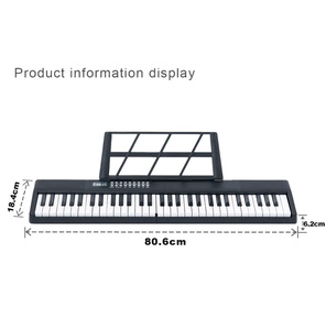 Piano Numérique Intelligent Pliable à 61 Touches, <span class=keywords><strong>Clavier</strong></span> Électronique en Plastique Rechargeable pour Débutants Adultes Enfants Usage Domestique - Product Image 3