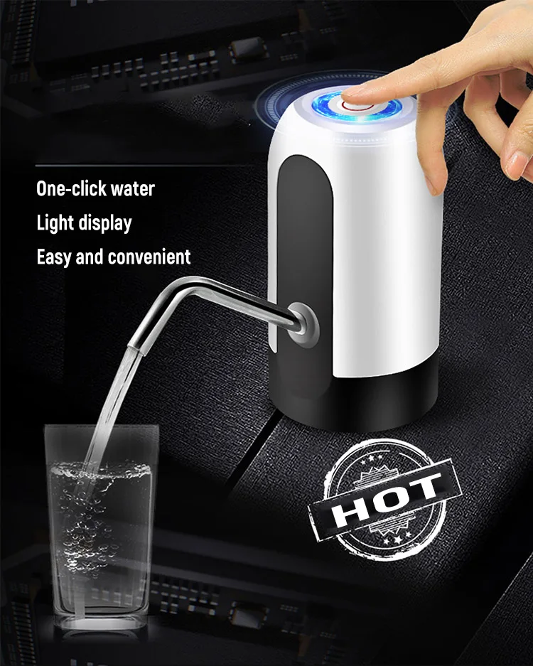 Guangzhou Direct Portable USB Piping Touchless Bottle Water Pump Dispenser Automatic Bottom Loading