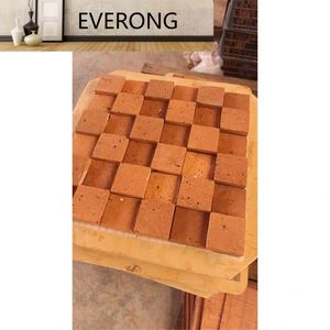 Antiguo cubo recuperado 3D arcilla roja mosaico de ladrillo antiguo azulejos para revestimiento de paredes - Product Image 3