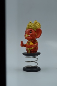 Shree Ganesh, Ídolo de Plástico Color Naranja para Decoración del Hogar u Oficina, Calidad Premium - Product Image 5