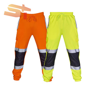 Celana korset pelindung kerja pria, overall Strip reflektif antidebu tahan angin sabuk gaya seragam musim dingin - Product Image 1