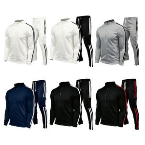 Chándal con cremallera para <span class=keywords><strong>hombre</strong></span> de alta calidad, chándal colorido para correr, <span class=keywords><strong>sudadera</strong></span> con cremallera con estampado en blanco y bolsillo - Product Image 2