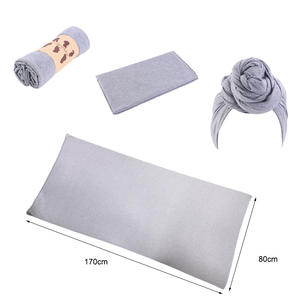 Hijab musulman en denim doux et élastique, foulard élégant en <span class=keywords><strong>coton</strong></span>, bonnet de chimiothérapie, foulards pour la tête, bandanas, turban long extensible pour femmes - Product Image 4