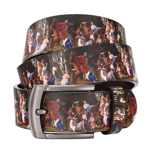 Thời Trang Phương Tây Đầy Đủ Thiết Kế In Ấn Hợp Kim Pin Khóa Người Đàn Ông Vành Đai Tùy Chỉnh In Biểu Tượng Mô Hình <span class=keywords><strong>PU</strong></span> Da Thiết Kế Thắt Lưng - Product Image 6