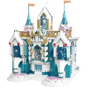 MOULD KING 11008 Girl Princess Snow Model anna elsa Palace Castle Set Building Blocks Kids Christmas Gifts toys for girls