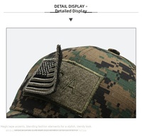 Casquette de sport rétro camouflage en gros B2B, chapeau tactique semi-mesh pour le camping, la pêche, la randonnée, la chasse, avec support de patch personnalisé