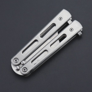 Couteau utilitaire <span class=keywords><strong>pliant</strong></span> en acier inoxydable couteau à tapis avec boîte de lame remplaçable SK5 coupe-Carton en papier - Product Image 5