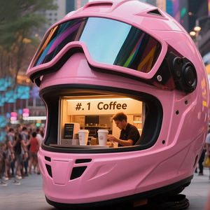 Maison de conteneur modulaire de casque de café préfabriqué en forme de casque de café à vendre - Product Image 6