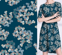 Tela de poliéster elástico brillante para vestido de boda, satén suave de gasa, crepé koshibo, estampado de flores de punto digital, tela amigable con la piel