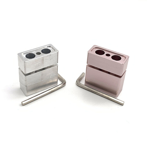 Prix usine petit 3D 2 cavités bricolage rouge à lèvres moule 11.1mm or Rose alliage d'aluminium lèvre Rouge baume à lèvres outil de maquillage emballé dans un sac - Product Image 3
