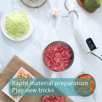 Hachoir à aliments avec lames en acier inoxydable Mini mélangeur à viande mélangeur électrique de grande capacité