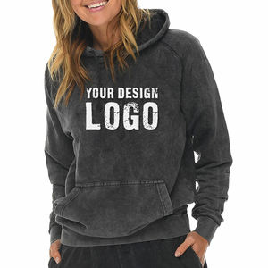 Sweat-shirt pour homme en coton vintage décontracté, à épaules tombantes, de haute qualité, lourd, uni, surdimensionné - Product Image 4