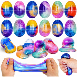 Đầy Màu Sắc Phục Sinh Trứng Galaxy Slime 12-Màu Sắc Rõ Ràng Đất Sét Jumbo Đồ Chơi Cho Trẻ Em Căng Thẳng Cứu Trợ Bùn Đồ Chơi - Product Image 5
