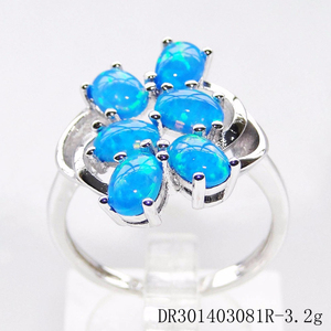 เครื่องประดับเงินแท้ 925 ประดับโอปอลไฟออสเตรเลีย พร้อมแหวนหมั้นประดับพลอยหลากชนิด สไตล์คลาสสิกสำหรับงานแต่งงาน ราคาต่อกิโลกรัม - Product Image 4