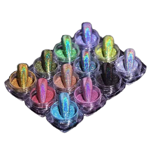 Poudre de paillettes laser holographique de haute qualité, nouvelles couleurs classiques tendance, effet halo fin, manucure, nail art, vente en gros - Product Image 1