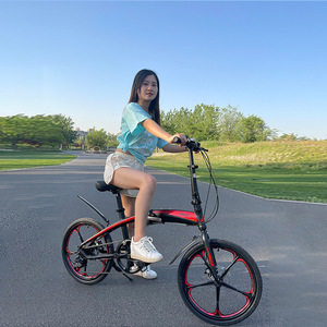 Bicicleta Plegable JINT de 20 Pulgadas, Aleación de Aluminio Ultraligera, Portátil para Adultos, con Cambios, Sin Necesidad de Instalación - Product Image 1
