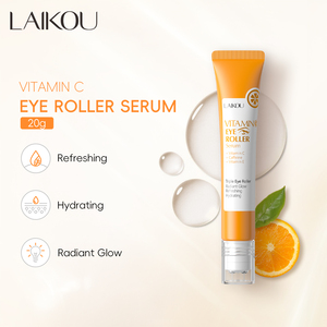 Sérum pour les yeux anti-âge LAIKOU 20g à la vitamine C avec applicateur à bille pour les cernes, les rides et les ridules, éliminateur de poches sous les yeux - Product Image 2