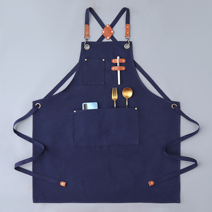 Delantal parrillero chéo trở lại cơ khí gỗ làm việc tạp dề công cụ làm việc polyester bông Tạp dề cho nam giới - Product Image 1