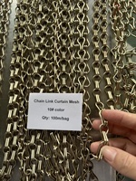 Maille décorative en aluminium pour rideaux en or brillant et or mat de 2mm de diamètre