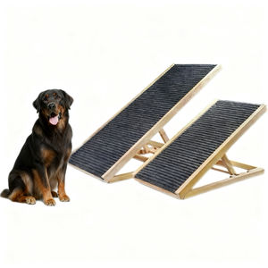 Rampe de soutien articulaire pliable en bois <span class=keywords><strong>pour</strong></span> chiens et chats seniors, surface antidérapante, échelle portable, capacité 50 kg <span class=keywords><strong>pour</strong></span> un accès sécurisé aux lits surélevés - Product Image 1