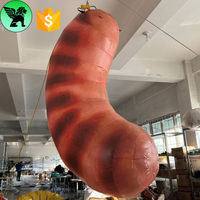 Réplique gonflable de saucisse géante de 2m, décoration de nourriture gonflable pour événement de vacances, modèle personnalisé pour exposition A10513