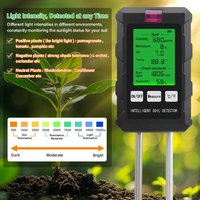 Détecteur Intelligent de Nutriments du Sol 6 en 1 pour Prairies, Testeur de pH, Humidité et Fertilité pour Jardin Domestique et Ferme