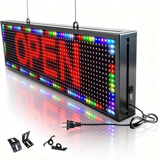 Scrolling Full Color LED Signs P10 SMD IP65 Waterproof Customizable Size Programmable Message Display