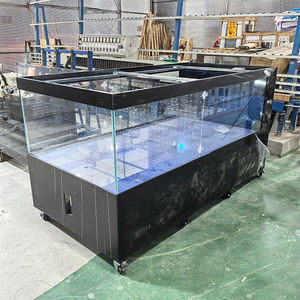 Op maat gemaakte 800L vismarkt/supermarkt/groentemarkt <span class=keywords><strong>aquarium</strong></span> met wielen - Product Image 1