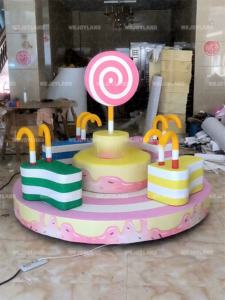 Carrusel Eléctrico Personalizado Wejoy con Sillas Giratorias para Niños y Equipamiento de Juego Suave para Parque Infantil Interior - Product Image 4