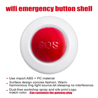 61*61*18mm Tracker Alarm Tuya Smart SOS Boîtier d'appel d'urgence en plastique ABS Boîtier électrique pour localisateur anti-perte bidirectionnel avec SOS