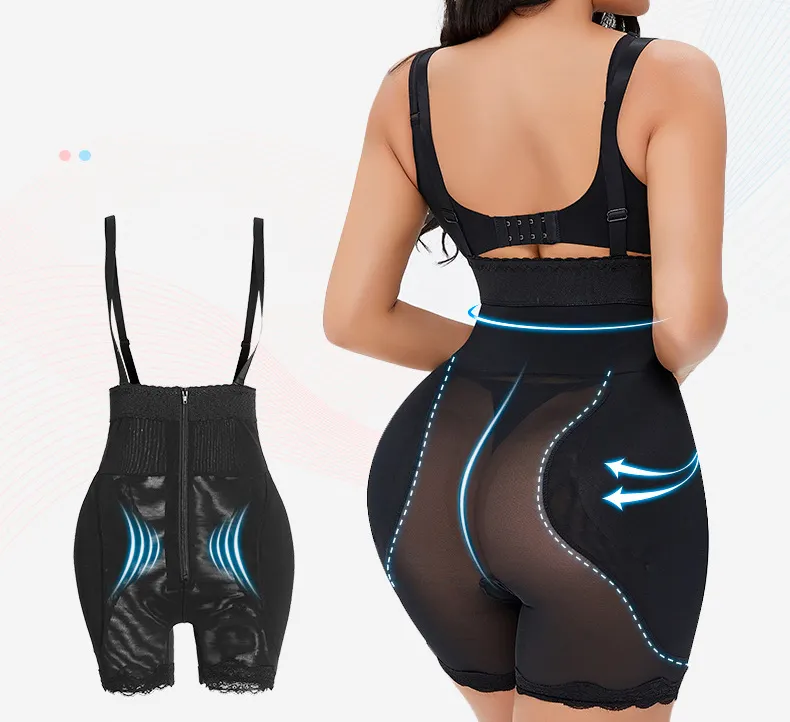 도매 엉덩이 리프터 팬티 셰이퍼 메쉬 Shapewear Fajas 콜롬비아 포스트 수술 압축 Shapewear 패딩 바디 셰이퍼