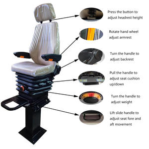 Siège de conducteur de locomotive électrique à suspension mécanique M801 personnalisé en usine, siège de wagon ferroviaire - Product Image 6