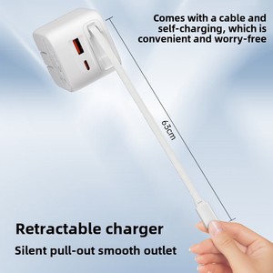 30W Multi-Port travel <span class=keywords><strong>adapter</strong></span> với sạc nhanh Type-C Cáp dữ liệu 5V/3A 65W điện thoại di động máy tính xách tay PD tường sạc - Product Image 2