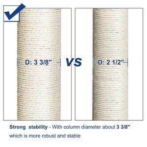 Árbol <span class=keywords><strong>para</strong></span> <span class=keywords><strong>Gatos</strong></span> de 67 Pulgadas, Color Gris Claro, con Papel de Sisal y Piel Sintética, Multinivel, Ecológico, Rascador Estable <span class=keywords><strong>para</strong></span> <span class=keywords><strong>Gatos</strong></span> Grandes - Product Image 6