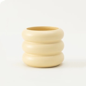 Maceta de cerámica con círculo creativo nórdico, maceta verde Morandi Simple moderna para el hogar y el jardín, maceta esmaltada - Product Image 1