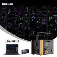 Shehds Vollfarbiger 12W RGB Animations-Laser DMX512 ILDA Bühnen-Laserprojektor für DJ Club Konzert Hochzeit Show