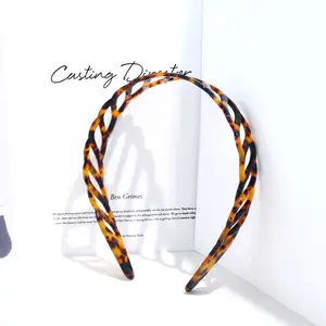 विंटेज tortoiseshell उत्कीर्ण हेडबैंड महिला एसीटेट एक्रिलिक वाइड hairband महिलाओं jeweled पार्टी बाल सहायक उपकरण थोक इतालवी