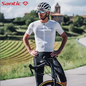 Santic New Arrival ODM OEM Custom 2023 Bike Top Unisex 3D Cutting Short Sleeve Sublimation Cycling Jersey