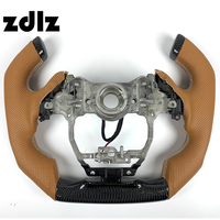 Volant en fibre de carbone personnalisé pour Lexus IS350 IS250 ES300 LC NX LS GS CT GSF RCF, cuir perforé marron