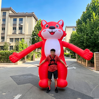 Costume Gonflable de Renard Rouge – Animal Sauvage de la Forêt pour Spectacles Promotionnels Personnalisés, Événements Extérieurs, Résistant à l'Eau et Durable, Facile à Utiliser