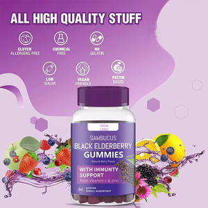 Gomitas de Extracto de Saúco Negro para el Apoyo Inmunológico en Adultos, Marca Privada OEM/ODM, con Soporte para Huesos y Articulaciones - Product Image 3